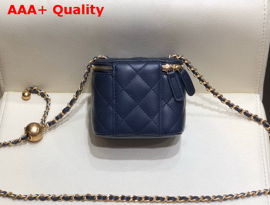 Chanel Small Classic Box with Chain Lambskin Gold Tone Metal Black AP1447 Replica