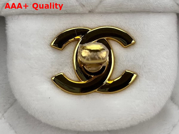 Chanel Small Classic Flap Bag in White Velvet Replica