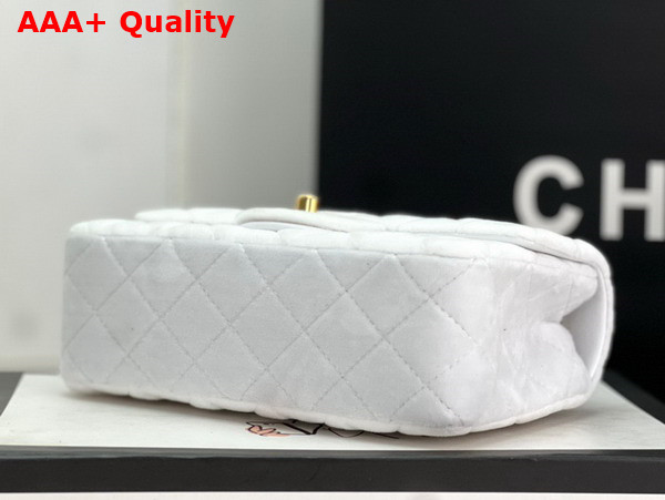 Chanel Small Classic Flap Bag in White Velvet Replica