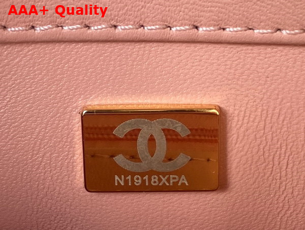 Chanel Small Flap Bag Coral Pink Patent Calfskin Gold Tone Metal AS4388 Replica