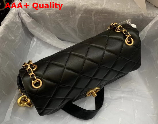 Chanel Small Flap Bag Lambskin Black Ref AS3110 Replica