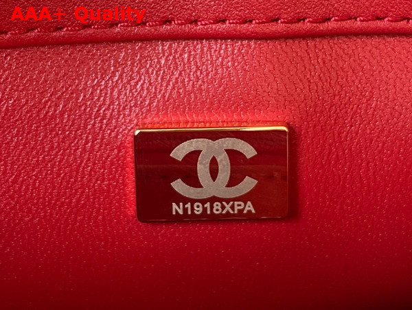 Chanel Small Flap Bag Red Patent Calfskin Gold Tone Metal AS4388 Replica