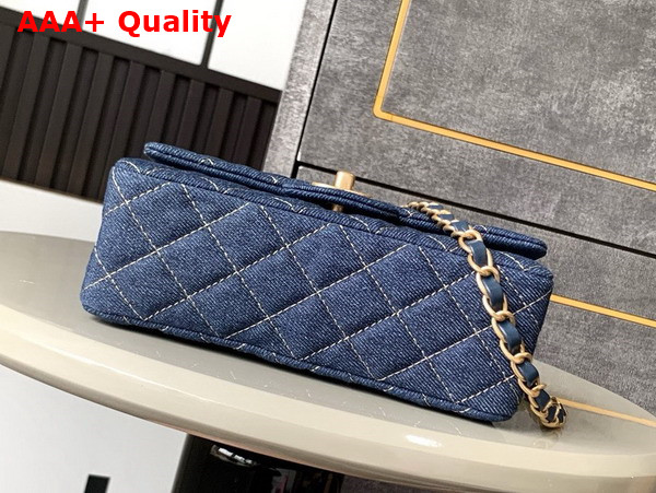 Chanel Small Flap Bag in Blue Denim Replica