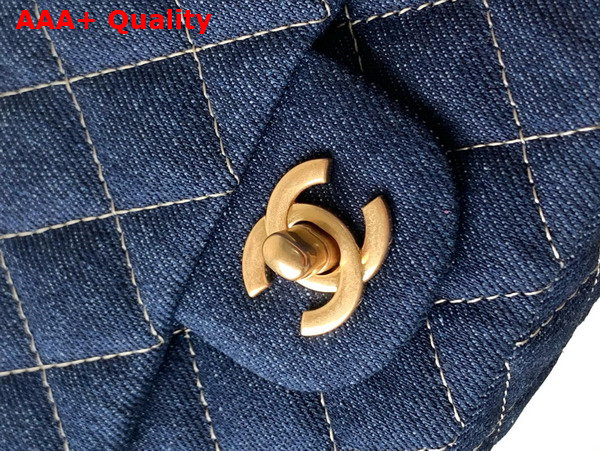Chanel Small Flap Bag in Blue Denim Replica