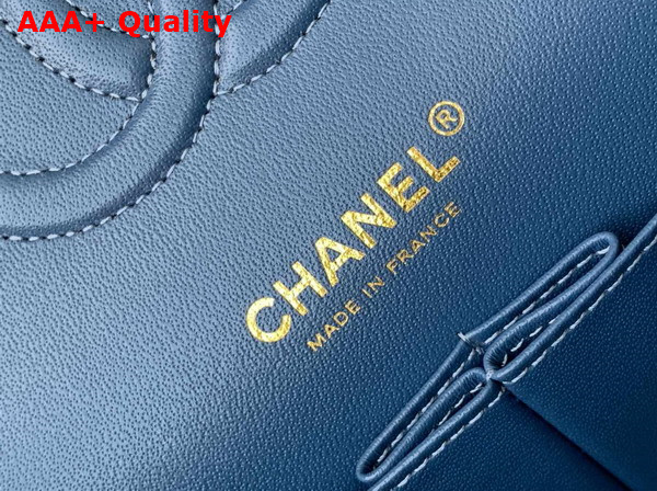 Chanel Small Flap Bag in Blue Denim with Jewelry Replica