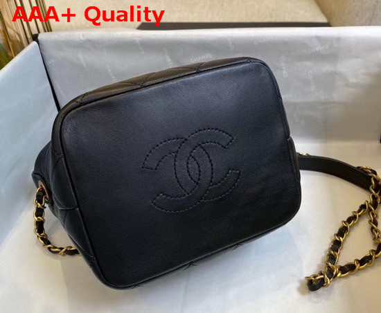Chanel Small Hobo Bag Lambskin Gold Metal Black AS1745 Replica