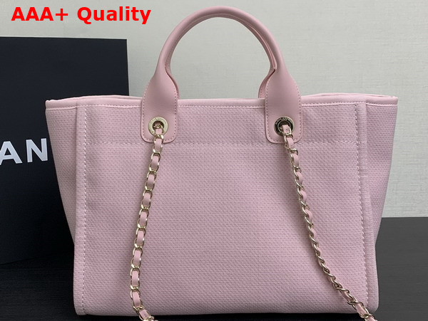 Chanel Small Shopping Bag in Pink Mixed Fibers Calfskin and Gold Tone Metal AS3257 Replica