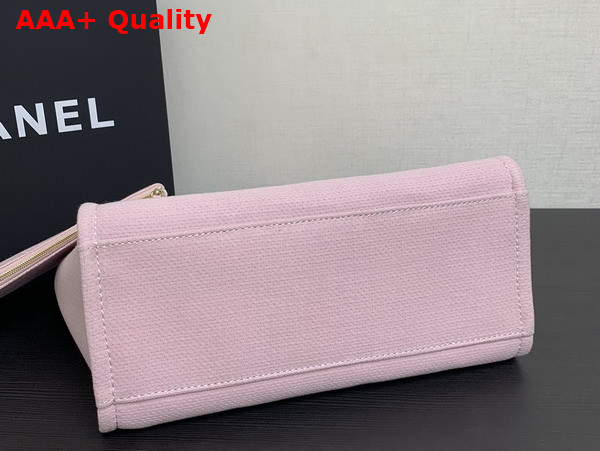 Chanel Small Shopping Bag in Pink Mixed Fibers Calfskin and Gold Tone Metal AS3257 Replica
