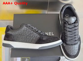 Chanel Sneaker in Black Signature Leather and Suede Leather Replica