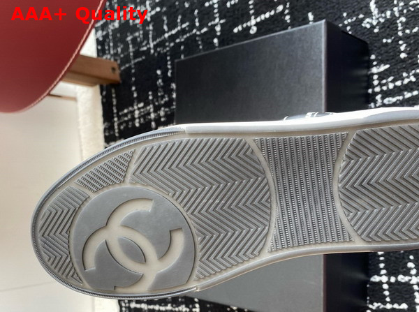 Chanel Sneaker in Printed Leather Black and White Replica