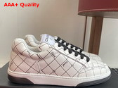 Chanel Sneaker in Printed Leather White and Black Replica