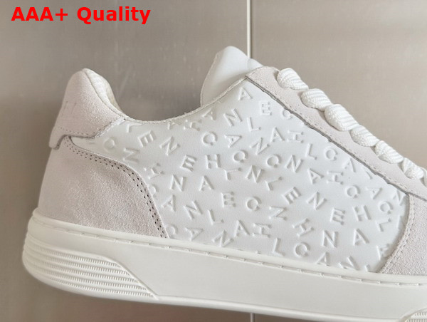 Chanel Sneaker in White Signature Leather and Suede Leather Replica