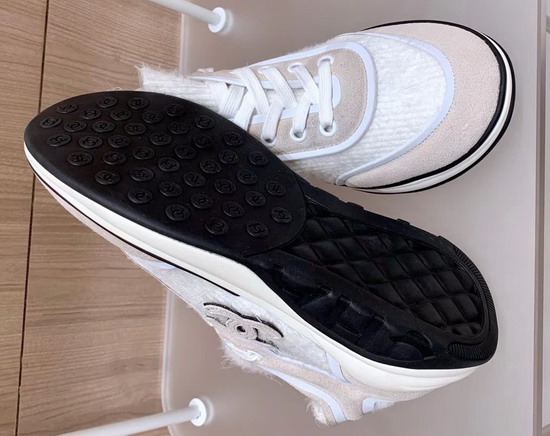 Chanel Sneakers Fabric Suede Calfskin and TPU White G35202