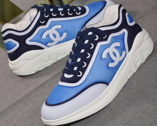 Chanel Sneakers Mesh and Lycra Dark Blue and Light Blue G34763