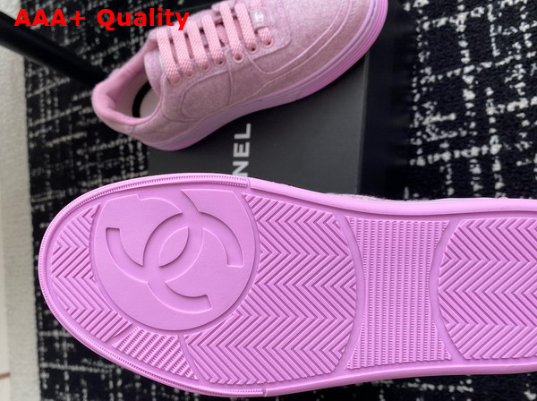 Chanel Sneakers in Light Purple Wool and Mixed Fibers G46011 Replica