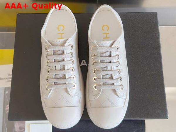 Chanel Sneakers in Printed Lambskin White G46368 Replica