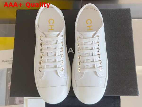 Chanel Sneakers in White Printed Lambskin G46368 Replica