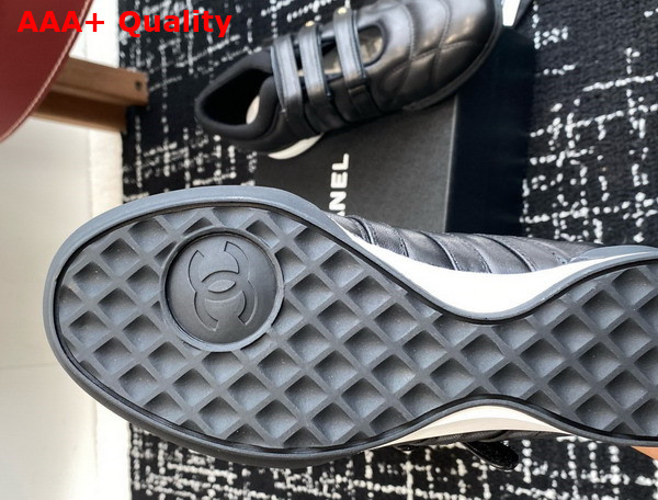 Chanel Strap Shoe in Black Lambskin Replica