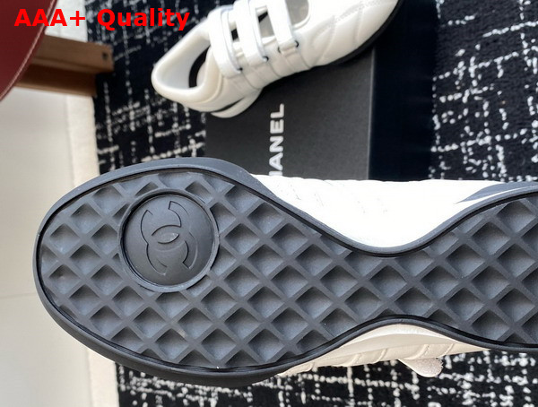 Chanel Strap Shoe in White Lambskin Replica