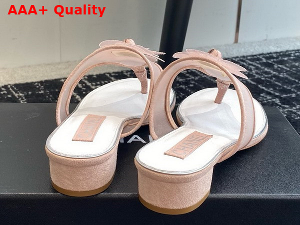 Chanel Thong Sandal in Pink Mesh Replica