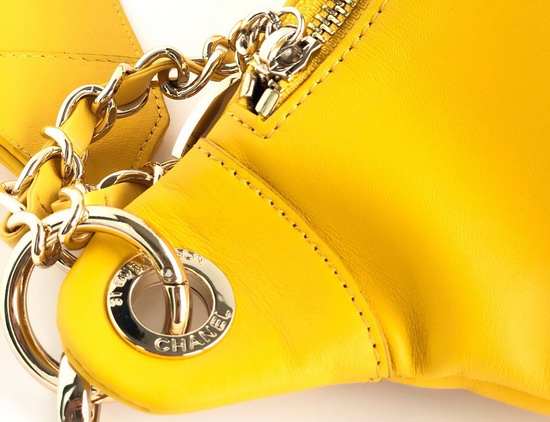 Chanel Waist Bag in Yellow Calfskin