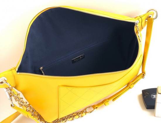 Chanel Waist Bag in Yellow Calfskin