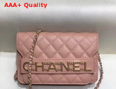 Chanel Wallet On Chain Calfskin and Gold Tone Metal Pink AP1234 Replica
