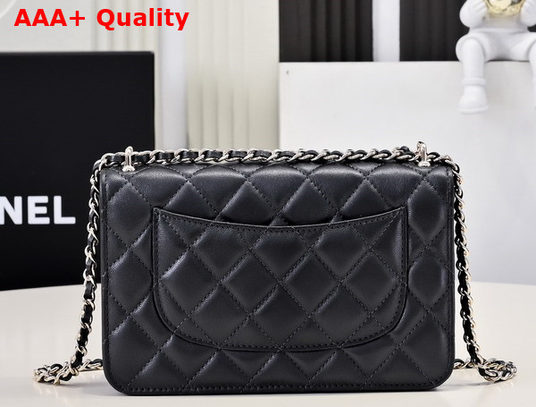 Chanel Wallet On Chain Pearly Lambskin Gold Tone Metal Black AP4537 Replica