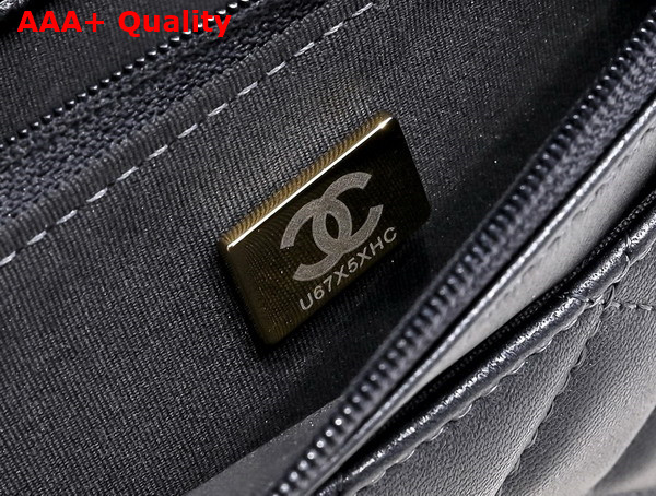 Chanel Wallet On Chain Pearly Lambskin Gold Tone Metal Black AP4537 Replica