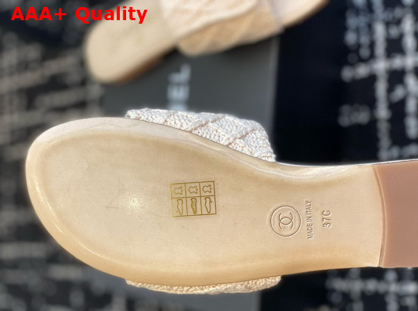 Chanel Wool Mule in Beige Replica