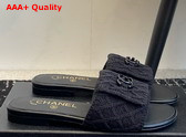 Chanel Wool Mule in Black Replica