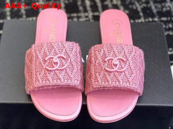 Chanel Wool Mule in Pink Replica