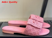 Chanel Wool Mule in Pink Replica