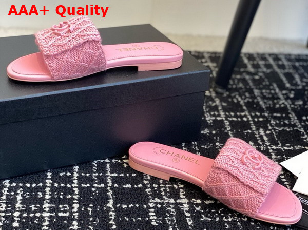 Chanel Wool Mule in Pink Replica
