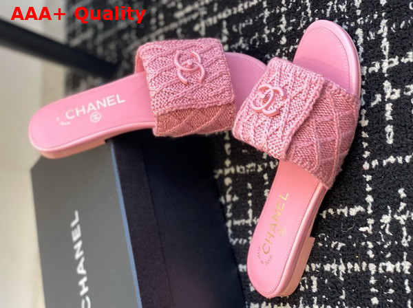 Chanel Wool Mule in Pink Replica
