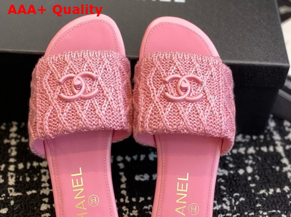 Chanel Wool Mule in Pink Replica