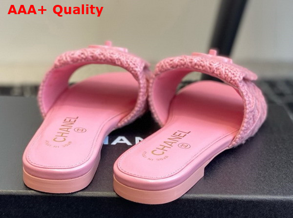 Chanel Wool Mule in Pink Replica