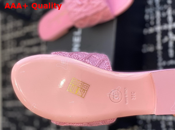 Chanel Wool Mule in Pink Replica