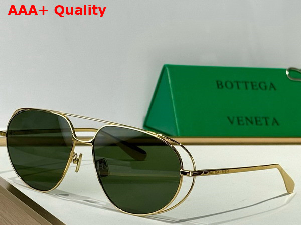 Bottega Veneta Classic Aviator Sunglasses Black Yellow Replica