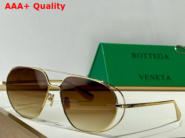 Bottega Veneta Classic Aviator Sunglasses Black Yellow Replica
