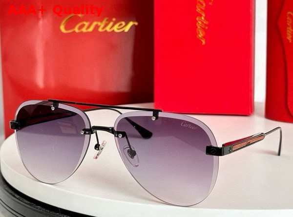 Cartier Aviator Sunglasses Blue Lense Replica