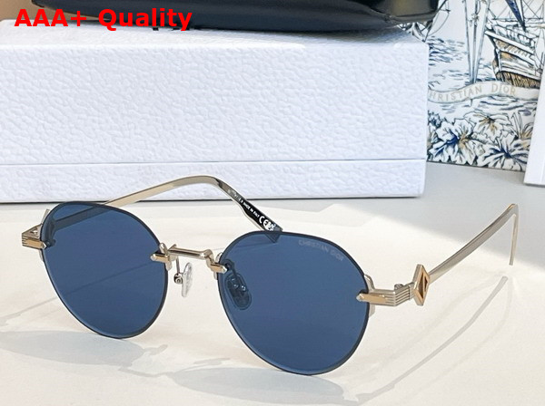 Dior CD Diamond R5U Blue Round Sunglasses Replica