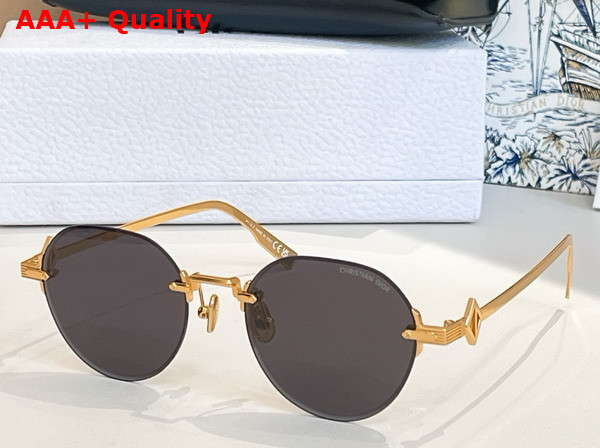 Dior CD Diamond R5U Blue Round Sunglasses Replica