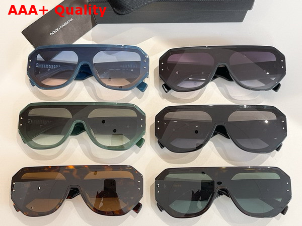 Dolce Gabbana DG Logo Plaque Sunglasses in Brown Replica