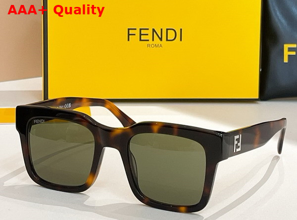 Fenid Square Sunglasses Havana Acetate Replica