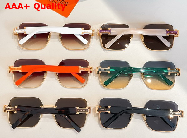 Hermes Square Sunglasses Tea Color Replica