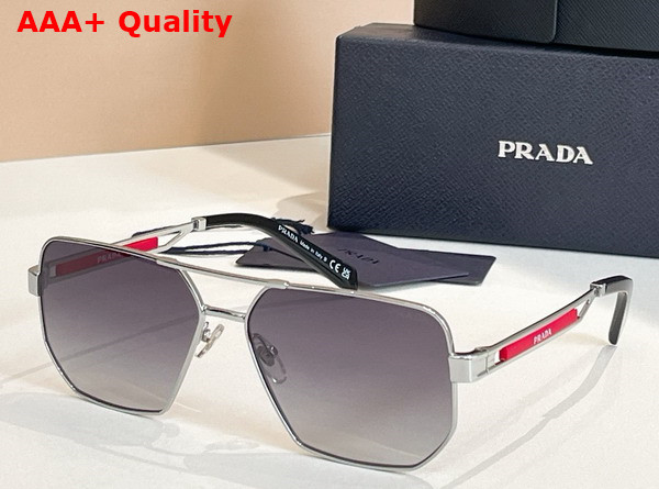 Prada Men Square Sunglasses with Prada Logo Replica