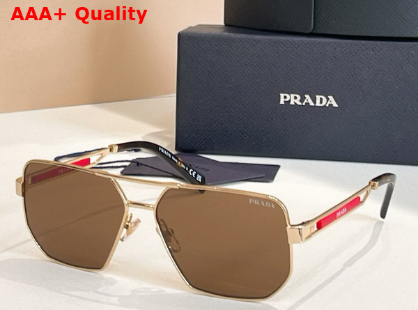 Prada Men Square Sunglasses with Prada Logo Replica