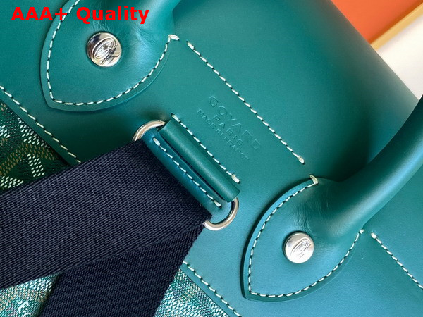 Goyard Alpin MM Backpack in Green Goyardine Canvas and Clamecy Cowhide Replica
