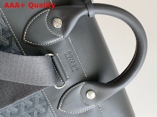 Goyard Alpin MM Backpack in Grey Goyardine Canvas and Clamecy Cowhide Replica